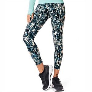 Sweaty Betty Power Pocket Workout Leggings In Blue Marble Print size XS